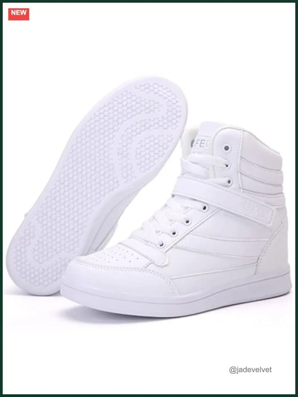 Women's High Top Sneakers with Hidden Wedge Heel Ankle Support